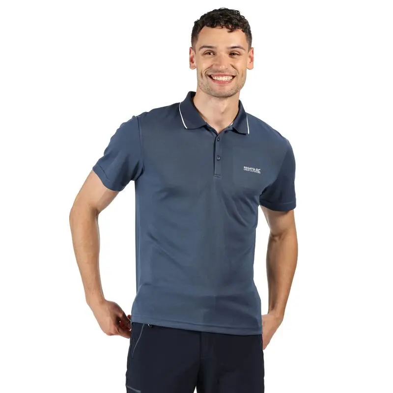 Regatta Polo Maverick V Activo Para Hombre Denim Oscuro 3 Regatta Polo Maverick V Activo Para Hombre Denim Oscuro