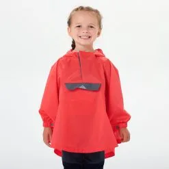 Poncho Impermeable Montaña Y Trekking Niños 2-6 Años Quechua MH100 Naranja