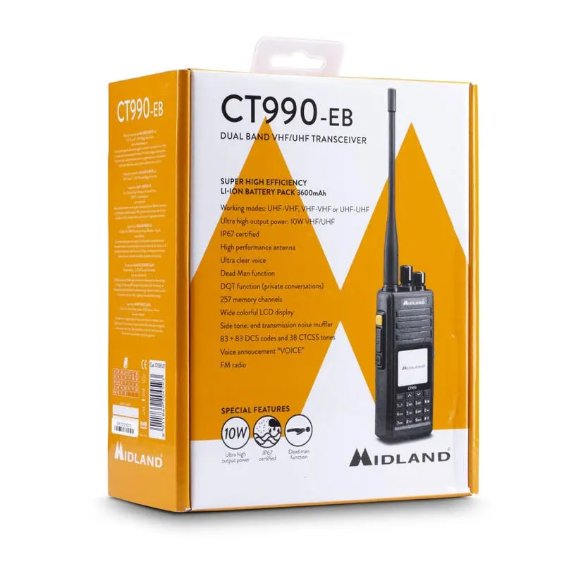MIDLAND Radio Portátil Doble Banda CT-990 EB 5 MIDLAND Radio Portátil Doble Banda CT-990 EB - Imagen 3