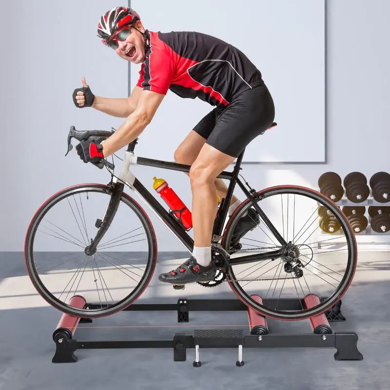 Rodillo De Ciclismo HOMCOM Negro Y Rojo 145x54x14,5 Cm 4 Rodillo De Ciclismo HOMCOM Negro Y Rojo 145x54x14,5 Cm - Imagen 2