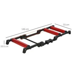 Rodillo De Entrenador De Bicicleta HOMCOM Rojo, Negro 146x55x10,5 Cm 7 Rodillo De Entrenador De Bicicleta HOMCOM Rojo, Negro 146x55x10,5 Cm -Regattas Tienda rodillo de entrenador de bicicleta homcom rojo negro 146x55x105 cm 2