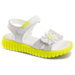 Sandalias De Marcha Deportiva De Piel De Niña PABLOSKY En Blanco