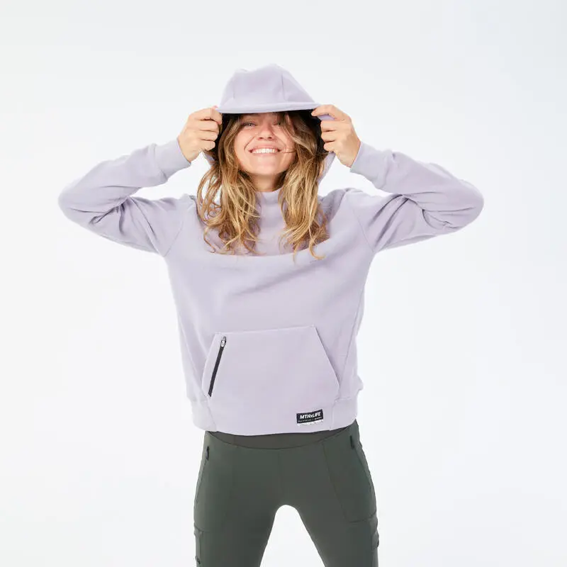 Sudadera Polar De Montaña Y Trekking Con Capucha Mujer Quechua MH100 Hoodie 8 Sudadera Polar De Montaña Y Trekking Con Capucha Mujer Quechua MH100 Hoodie - Imagen 6