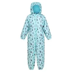 Regatta Traje Impermeable Splat II Impreso Para Niños/Niñas Lila Dulce -Regattas Tienda traje impermeable splat ii impreso para niosnias aqua frio